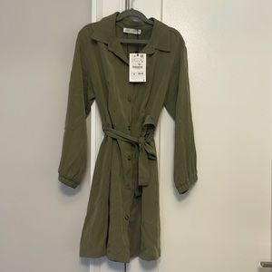 Girls shirt dress with tie belt